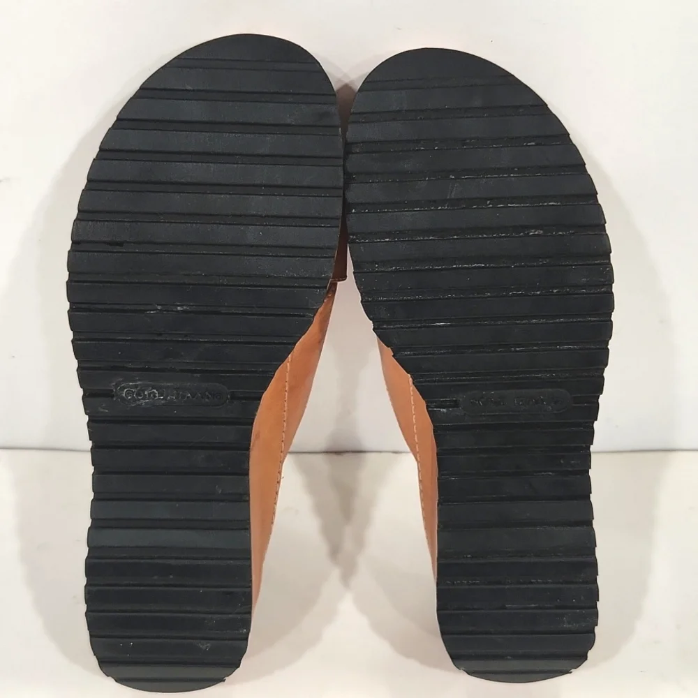 Cole Haan Genuine Leather Criss Cross Slides Women's Size 6 B Like New!!